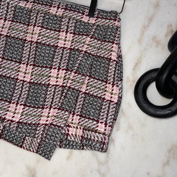 Forever 21 Tweed Asymmetric Mini Skirt in Pink Multi - Picture 6 of 13